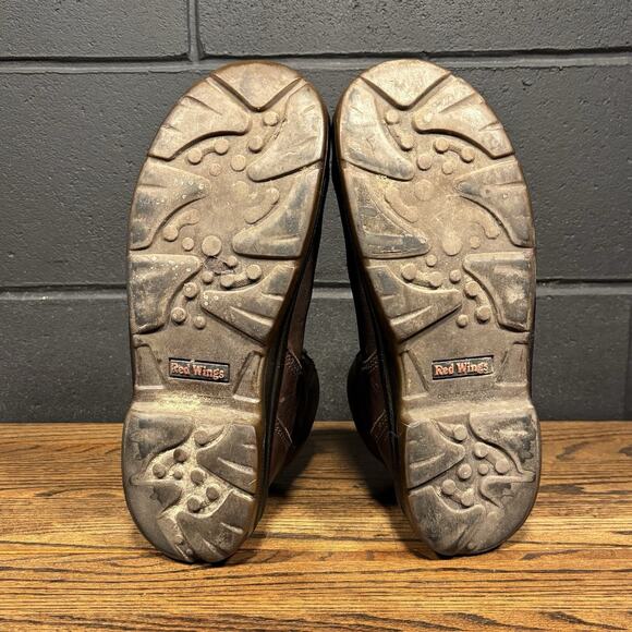 Red Wing Brown Leather Steel King Toe Work Boots Men’s 9.5 - Picture 8 of 8